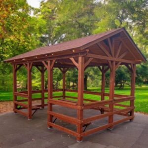 Mobilier Urban - Foisor dreptunghiular lemn