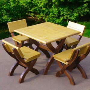 Mobilier Urban - Set masa lemn 4 persoane